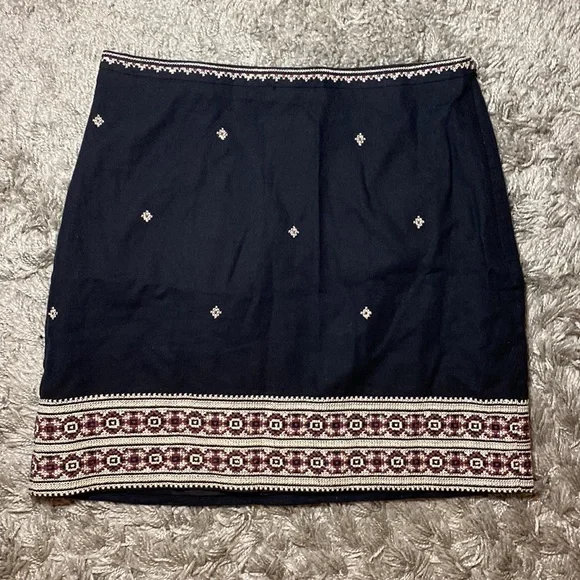 ❌SOLD❌Madewell Black Embroidered Gamine Skirt Size 0 - Picture 2 of 4